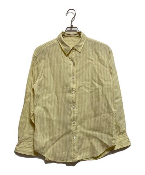 FRAMeWORK（フレームワーク）FRAMeWORK (フレームワーク) フレンチリネンレギュラーシャツ イエロー サイズ:-の古着・服飾アイテム