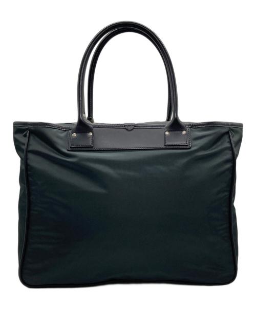Felisi（フェリージ）Felisi (フェリージ) レザー切替トートバッグ ダークグリーンの古着・服飾アイテム