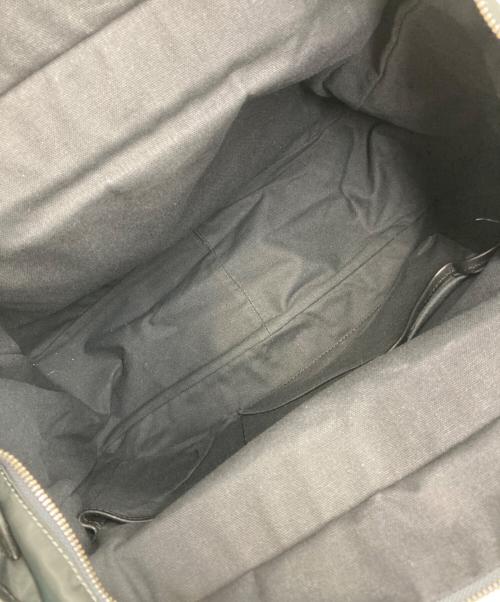 Felisi（フェリージ）Felisi (フェリージ) レザー切替トートバッグ ダークグリーンの古着・服飾アイテム