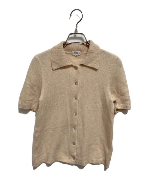 FOXEY（フォクシー）FOXEY (フォクシー) カシミヤニットシャツ ベージュ サイズ:40の古着・服飾アイテム