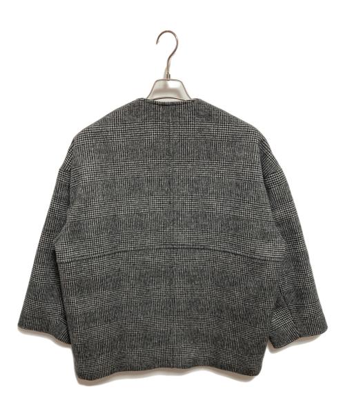 JOURNAL STANDARD（ジャーナルスタンダード）JOURNAL STANDARD (ジャーナルスタンダード) スーパー140ビーバーノーカラーショートコート グレー サイズ:FREEの古着・服飾アイテム