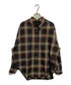 Spick and Spanスピック＆スパン）の古着「TRツイルチェックシャツ」｜ブラック×ブラウン