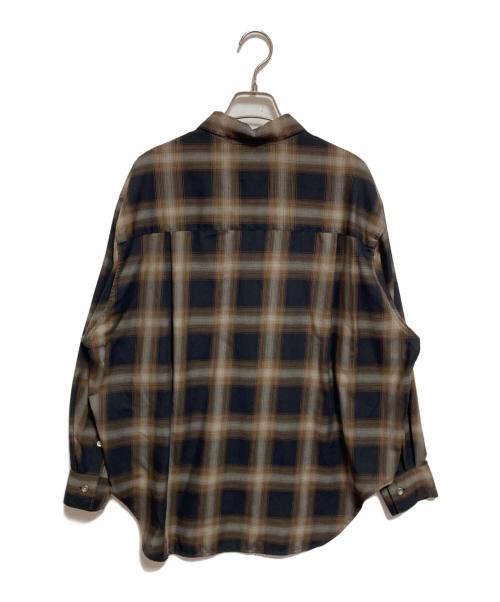 Spick and Span（スピック＆スパン）Spick and Span (スピックアンドスパン) TRツイルチェックシャツ ブラック×ブラウン サイズ:下記参照の古着・服飾アイテム