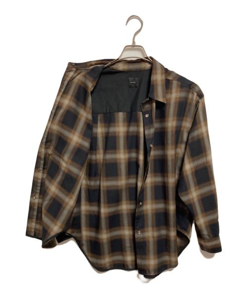 Spick and Span（スピック＆スパン）Spick and Span (スピックアンドスパン) TRツイルチェックシャツ ブラック×ブラウン サイズ:下記参照の古着・服飾アイテム