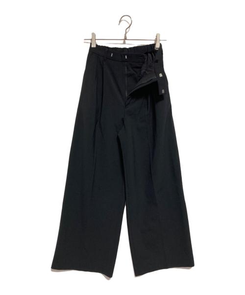 FRAMeWORK（フレームワーク）FRAMeWORK (フレームワーク) ウォッシャブルTWタックワイドパンツ ブラック サイズ:SIZE 34の古着・服飾アイテム