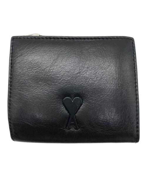 ami（アミ）ami (アミ) フォールドウォレット ブラックの古着・服飾アイテム
