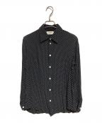 CELINEセリーヌ）の古着「ドット柄レーヨンシャツ」｜ブラック