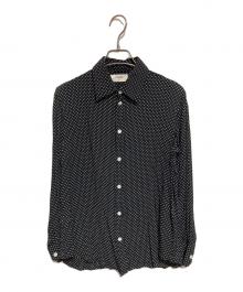 CELINE（セリーヌ）の古着「ドット柄レーヨンシャツ」｜ブラック