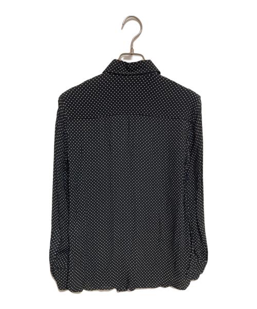 CELINE（セリーヌ）CELINE (セリーヌ) ドット柄レーヨンシャツ ブラック サイズ:38の古着・服飾アイテム
