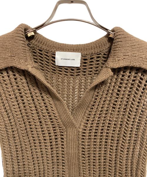 STUNNING LURE（スタニングルアー）STUNNING LURE (スタニングルアー) ニットベスト オリーブ サイズ:Sの古着・服飾アイテム