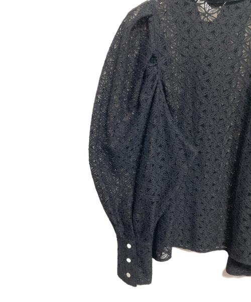 k.h.r（ケー・エイチ・アール）k.h.r (ケー・エイチ・アール) ESTNATION (エストネーション) レースシャツ ブラック サイズ:FREEの古着・服飾アイテム