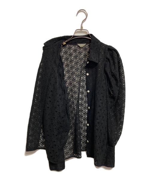 k.h.r（ケー・エイチ・アール）k.h.r (ケー・エイチ・アール) ESTNATION (エストネーション) レースシャツ ブラック サイズ:FREEの古着・服飾アイテム