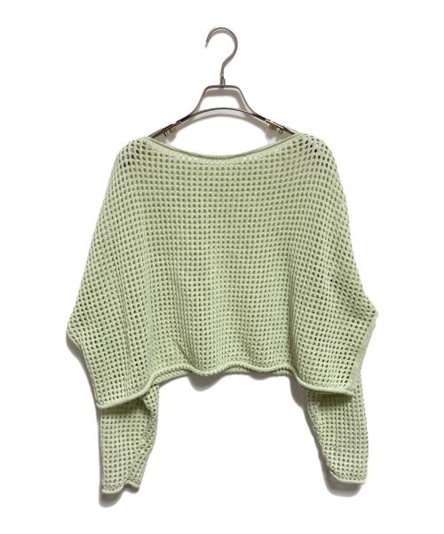 HER.（ハー）her. (ハー) メッシュ編みプルオーバー グリーン サイズ:FREEの古着・服飾アイテム