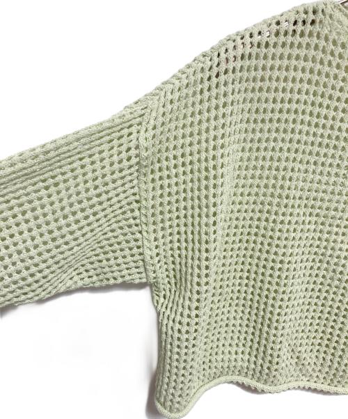 HER.（ハー）her. (ハー) メッシュ編みプルオーバー グリーン サイズ:FREEの古着・服飾アイテム