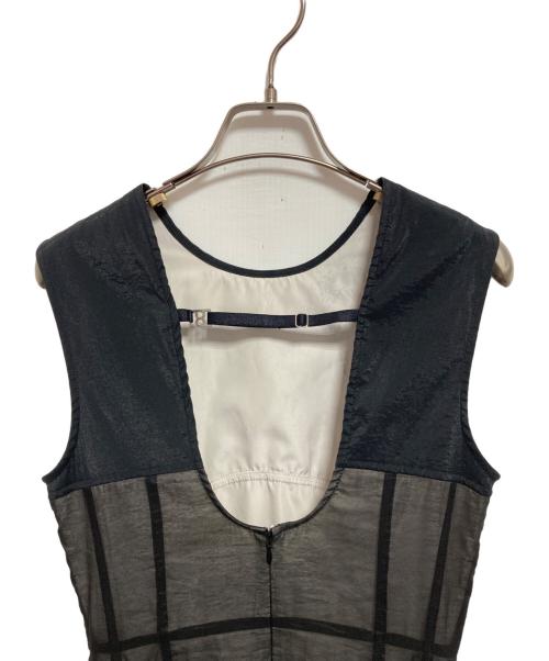 PRANK PROJECT（プランクプロジェクト）PRANK PROJECT (プランクプロジェクト) Flower shirring panel dress アイボリー×ブラック サイズ:36の古着・服飾アイテム