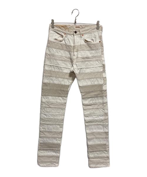 KAPITAL（キャピタル）KAPITAL (キャピタル) 切替プリズナーパンツ ホワイト サイズ:32の古着・服飾アイテム