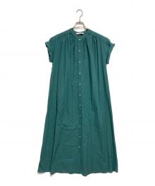 FRAMeWORK（フレームワーク）の古着「ローンギャザーワンピース2」｜グリーン