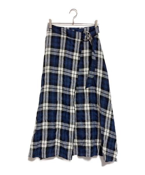 O'NEIL OF DUBLIN（オニールオブダブリン）O'NEIL OF DUBLIN (オニールオブダブリン) リネンスカート ネイビー サイズ:US8の古着・服飾アイテム