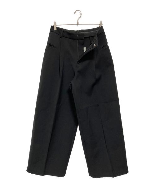 masonprince（メゾンプリンス）masonprince (メゾンプリンス) タックワイドパンツ ブラック サイズ:1の古着・服飾アイテム