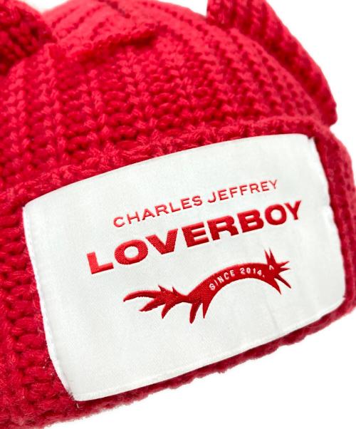 CHARLES JEFFREY LOVERBOY（チャールズ ジェフリー ラバーボーイ）CHARLES JEFFREY LOVERBOY (チャールズ ジェフリー ラバーボーイ) CHUNKY EARS BEANIE レッドの古着・服飾アイテム
