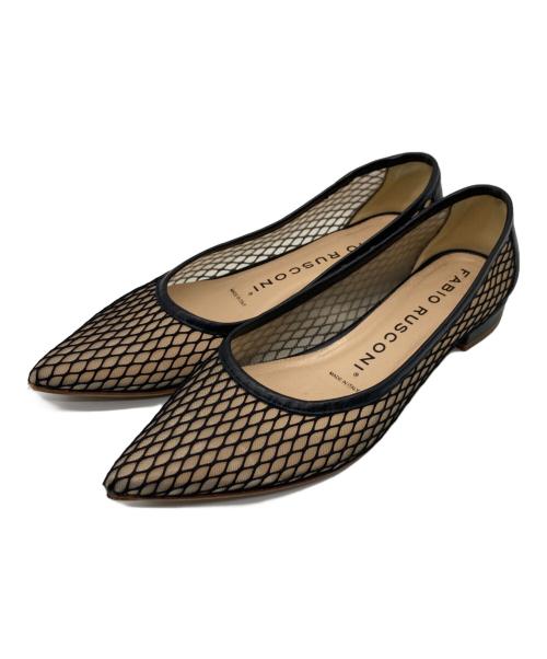 FABIO RUSCONI（ファビオルスコーニ）FABIO RUSCONI (ファビオルスコーニ) メッシュパンプス ブラック サイズ:23.5㎝の古着・服飾アイテム