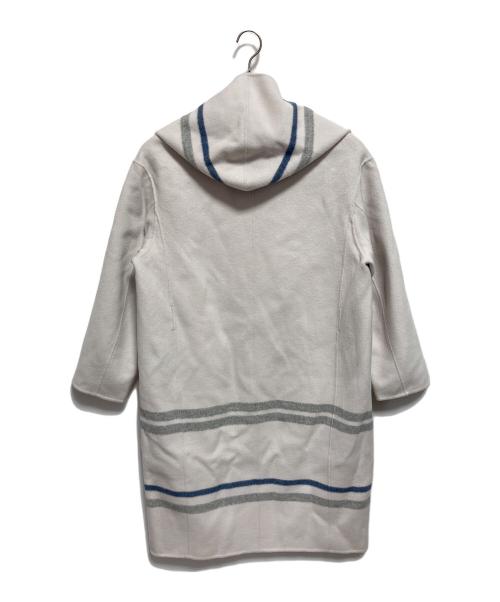 GALERIE VIE（ギャルリーヴィー）GALERIE VIE (ギャルリーヴィー) ウールダブルフェイス フーデットコート ホワイト サイズ:36の古着・服飾アイテム