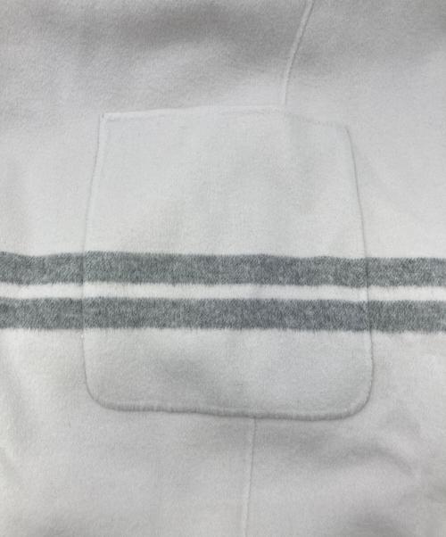 GALERIE VIE（ギャルリーヴィー）GALERIE VIE (ギャルリーヴィー) ウールダブルフェイス フーデットコート ホワイト サイズ:36の古着・服飾アイテム