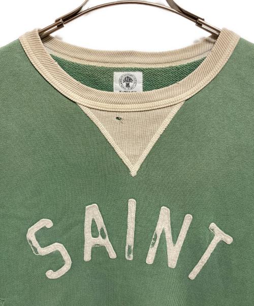 SAINT MICHAEL（セントマイケル）SAINT MICHAEL (セントマイケル) SWEAT SHIRT FELT グリーン サイズ:XLの古着・服飾アイテム