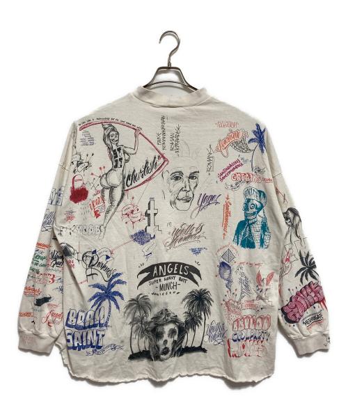 SAINT MICHAEL（セントマイケル）SAINT MICHAEL (セントマイケル) BORN X RAISED (ボーン レイズド) BR LS TEE/LA ホワイト サイズ:SIZE OSの古着・服飾アイテム