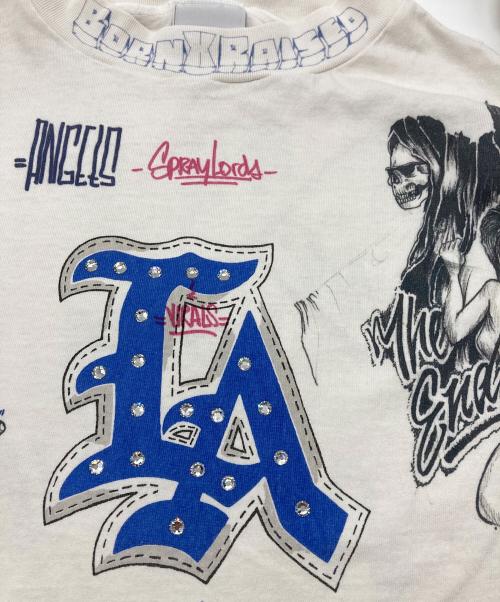 SAINT MICHAEL（セントマイケル）SAINT MICHAEL (セントマイケル) BORN X RAISED (ボーン レイズド) BR LS TEE/LA ホワイト サイズ:SIZE OSの古着・服飾アイテム