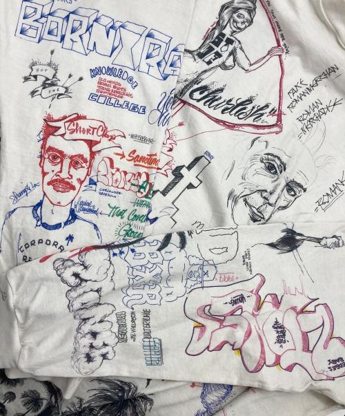 SAINT MICHAEL（セントマイケル）SAINT MICHAEL (セントマイケル) BORN X RAISED (ボーン レイズド) BR LS TEE/LA ホワイト サイズ:SIZE OSの古着・服飾アイテム