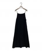 NOLLEY'S sophiノーリーズソフィー）の古着「ドットラメジャガードキャミワンピース」｜ブラック