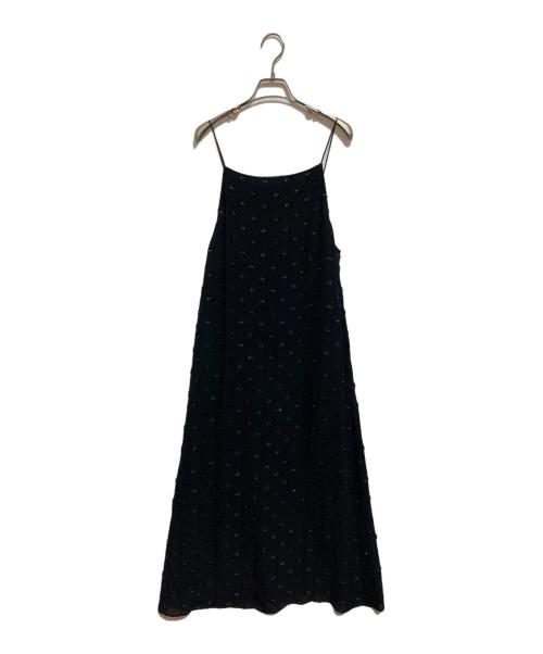 NOLLEY'S sophi（ノーリーズソフィー）NOLLEY'S sophi (ノーリーズソフィー) ドットラメジャガードキャミワンピース ブラック サイズ:38の古着・服飾アイテム