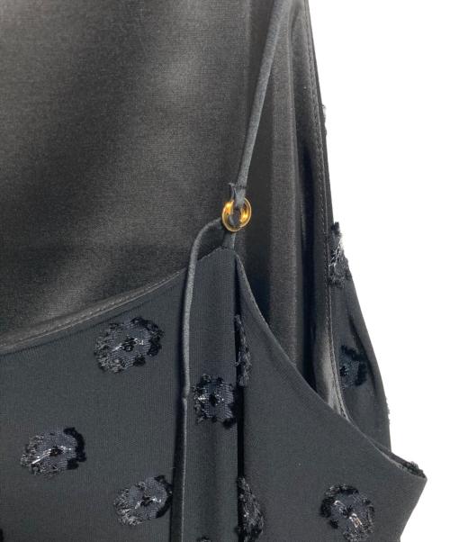 NOLLEY'S sophi（ノーリーズソフィー）NOLLEY'S sophi (ノーリーズソフィー) ドットラメジャガードキャミワンピース ブラック サイズ:38の古着・服飾アイテム