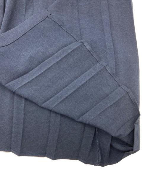 SHIPS any（シップスエニィ）SHIPS any (シップスエニィ) ジョーゼットプリーツフレンチスリーブワンピース ネイビー サイズ:FREEの古着・服飾アイテム