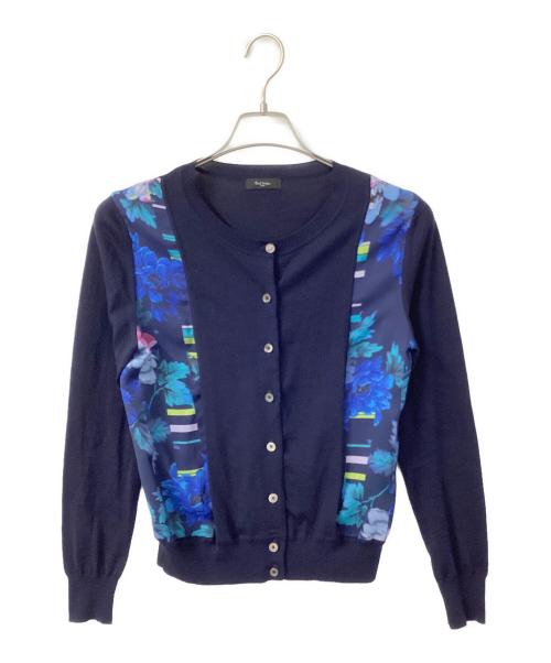 Paul Smith BLACK（ポールスミスブラック）Paul Smith BLACK (ポールスミスブラック) 切替カーディガン ネイビー サイズ:Mの古着・服飾アイテム
