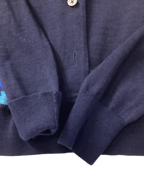 Paul Smith BLACK（ポールスミスブラック）Paul Smith BLACK (ポールスミスブラック) 切替カーディガン ネイビー サイズ:Mの古着・服飾アイテム