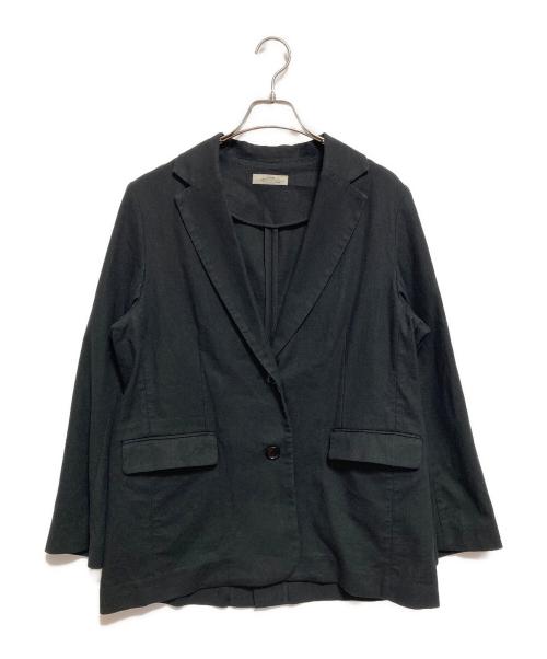 JOURNAL STANDARD relume（ジャーナルスタンダード レリューム）JOURNAL STANDARD relume (ジャーナルスタンダード レリューム) コットンリネンシングルジャケット ブラック サイズ:38の古着・服飾アイテム