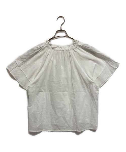 SHIPS（シップス）SHIPS (シップス) コットンボイル ネックギャザー ボウタイ ブラウス ホワイト サイズ:なし(下記参照)の古着・服飾アイテム