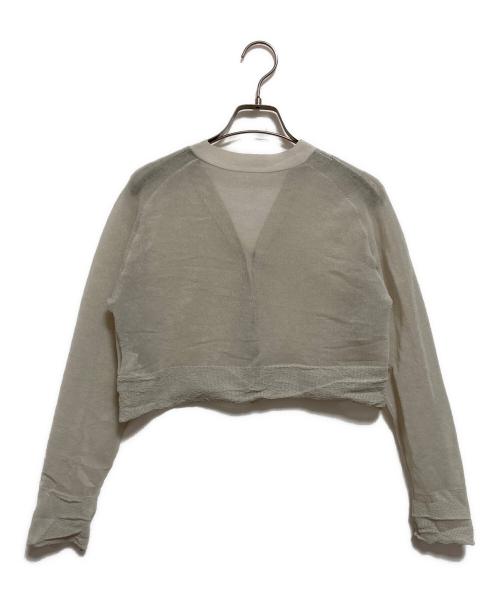 VERMEIL par iena（ヴェルメイユ パー イエナ）VERMEIL par iena (ヴェルメイユ パー イエナ) シアークロップドニットカーディガン ベージュ サイズ:なし(下記参照)の古着・服飾アイテム