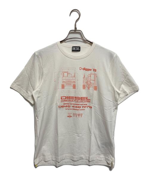 DIESEL（ディーゼル）DIESEL (ディーゼル) T-JUST-SLITS-G1 ホワイト サイズ:Mの古着・服飾アイテム