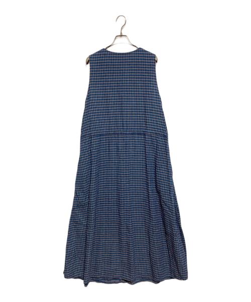 orSlow（オアスロウ）orSlow (オアスロウ) チェック スナップボタン ワンピース ネイビー サイズ:なし(下記参照)の古着・服飾アイテム