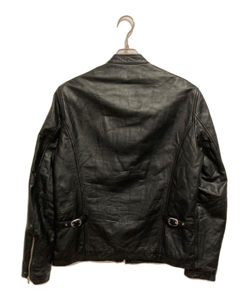 glitter（グリッター）glitter (グリッター) シングルライダースジャケット ブラック サイズ:42の古着・服飾アイテム