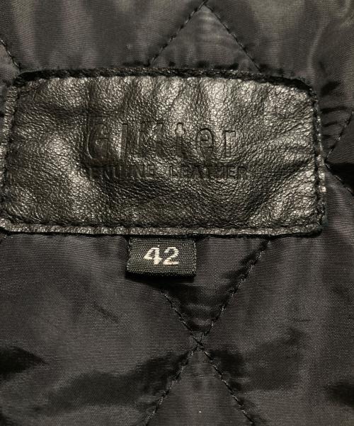 glitter（グリッター）glitter (グリッター) シングルライダースジャケット ブラック サイズ:42の古着・服飾アイテム