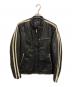 glitter（グリッター）の古着「シングルライダースジャケット」｜ブラック
