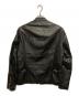 glitter (グリッター) シングルライダースジャケット ブラック サイズ:42：6000円