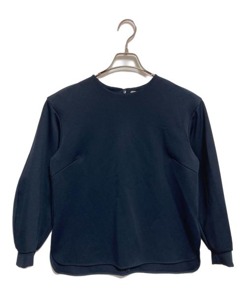 UNITED ARROWS（ユナイテッドアローズ）UNITED ARROWS (ユナイテッドアローズ) クルーネックブラウス ネイビー サイズ:36の古着・服飾アイテム