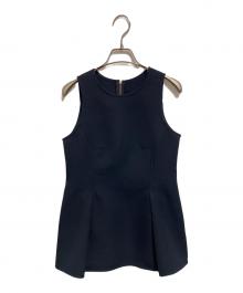 Noble（ノーブル）の古着「カーブシルエットノースリブラウス」｜ネイビー