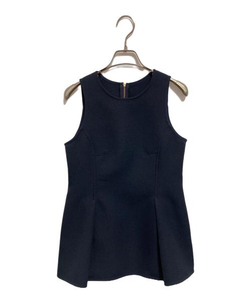 Noble（ノーブル）Noble (ノーブル) カーブシルエットノースリブラウス ネイビー サイズ:なしの古着・服飾アイテム