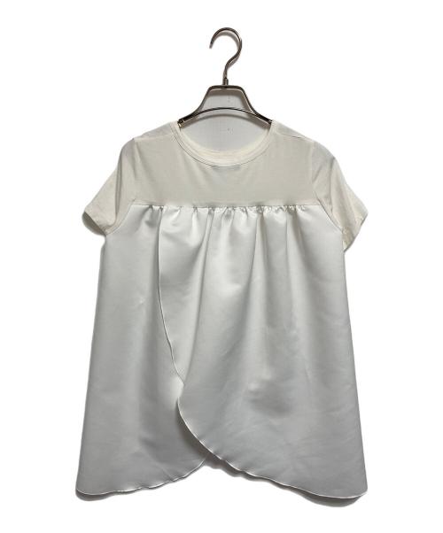 YOKO CHAN（ヨーコチャン）YOKO CHAN (ヨーコチャン) ドッキングカットソー ホワイト サイズ:38の古着・服飾アイテム